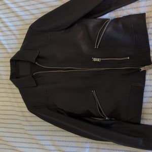 All Saints biker leather jacket, black, small